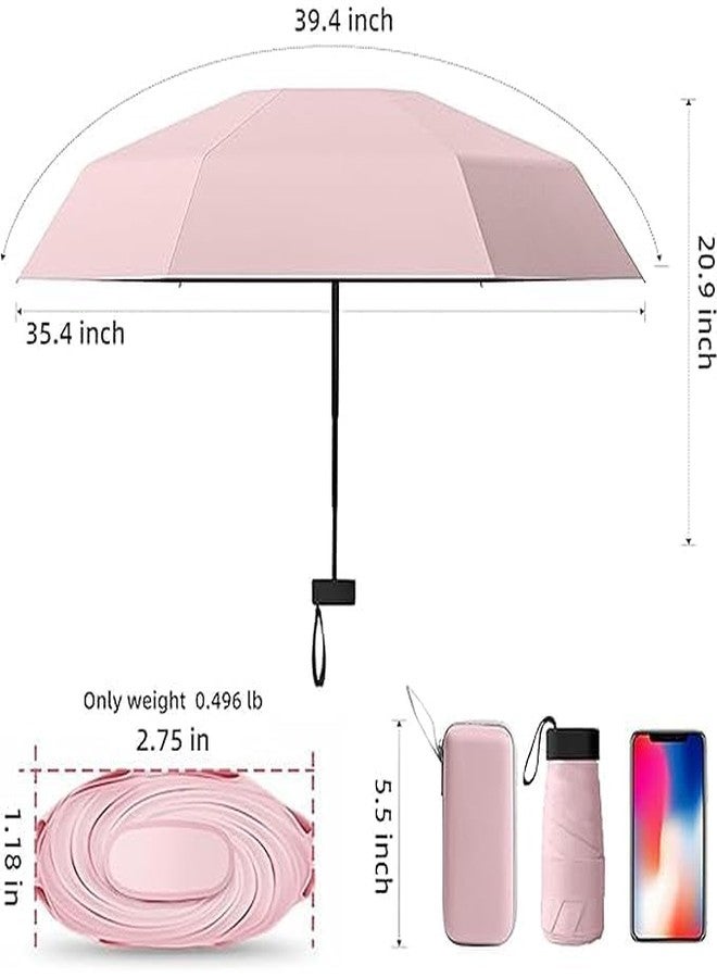 RUPAKADA Travel Mini Folding Compact Umbrella with Case, Manual Open 6 Ribs Lightweight Portable, Small Sun & Rain Pocket Umbrella for Girls and Women- Use in Rain & Summer(MULTICOLOUR) - Image 2
