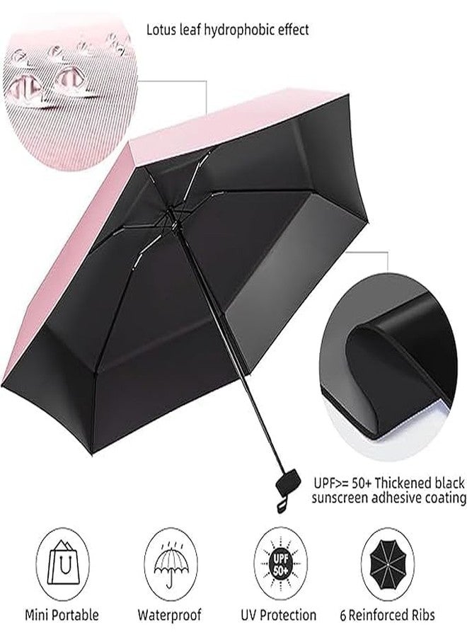 RUPAKADA Travel Mini Folding Compact Umbrella with Case, Manual Open 6 Ribs Lightweight Portable, Small Sun & Rain Pocket Umbrella for Girls and Women- Use in Rain & Summer(MULTICOLOUR) - Image 4
