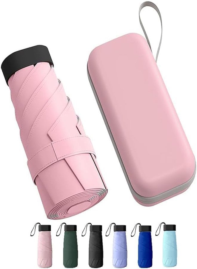 RUPAKADA Travel Mini Folding Compact Umbrella with Case, Manual Open 6 Ribs Lightweight Portable, Small Sun & Rain Pocket Umbrella for Girls and Women- Use in Rain & Summer(MULTICOLOUR) - Image 1
