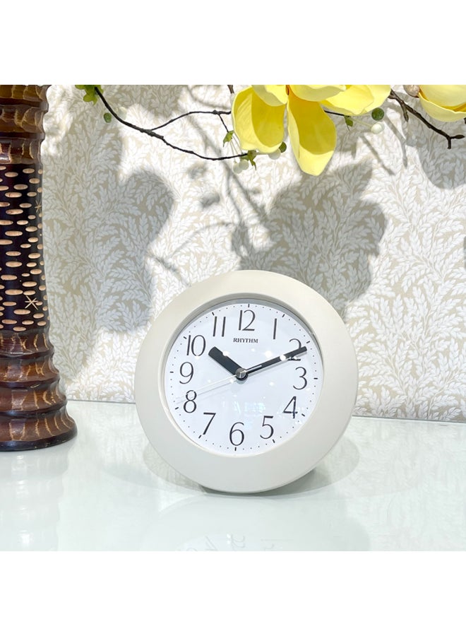 Rhythm Value Added Vapour Resistant Round Analog Quartz Movement Wall Clock White 17.8 x 17.8 x 4.9 cm 4KG652WR03 - Image 4