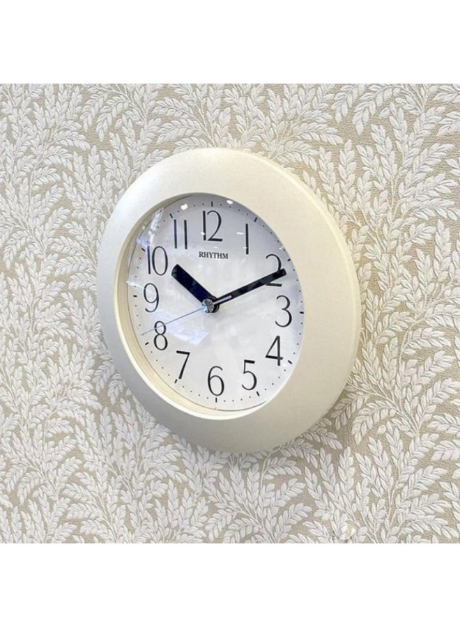Rhythm Value Added Vapour Resistant Round Analog Quartz Movement Wall Clock White 17.8 x 17.8 x 4.9 cm 4KG652WR03 - Image 2