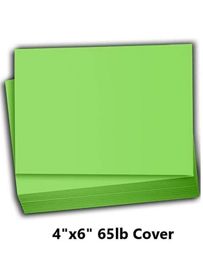 Hamilco Colored Scrapbook Cardstock Paper 4X6 Card Stock Paper 65 Lb Cover 100 Pack (Green Apple) - Image 3
