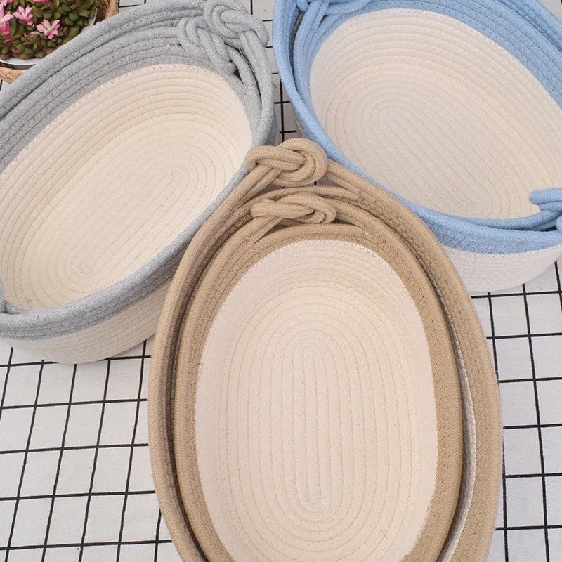 Y&D Handmade Cotton Rope Laundry Basket - Woven Storage Bin for Clothes, Appliances, Toys - Image 2