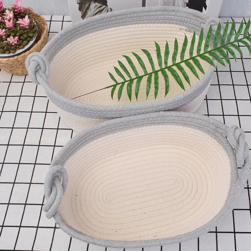 Y&D Handmade Cotton Rope Laundry Basket - Woven Storage Bin for Clothes, Appliances, Toys - Image 5