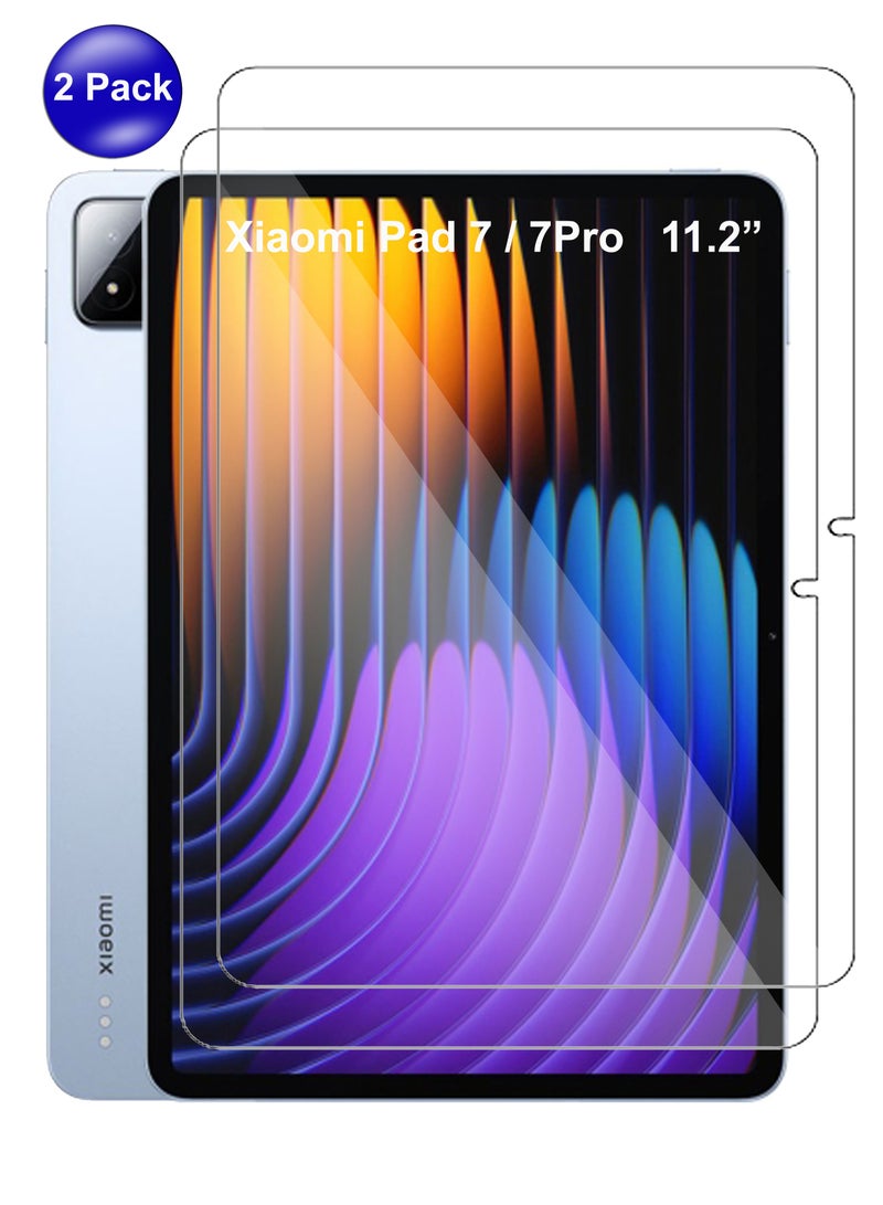 Xiaomi Pad 7 / Xiaomi Pad 7 Pro  11.2 inches  - [2 Pack] Tempered Glass Screen Protector - Premium HD Delicate Touch , Higher Transparency , Easy to Install ,Anti-scratch and Bubble-free Screen Protector - Clear - Image 1
