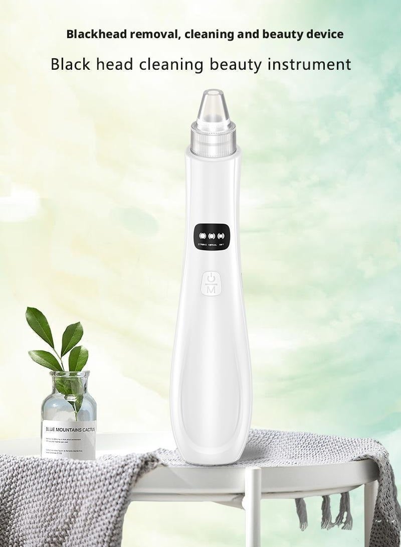 general Blackhead Remover, 3 Speeds Electric Blackhead Extractor, USB Rechargeable Blackhead Vacuum (White) - Image 3