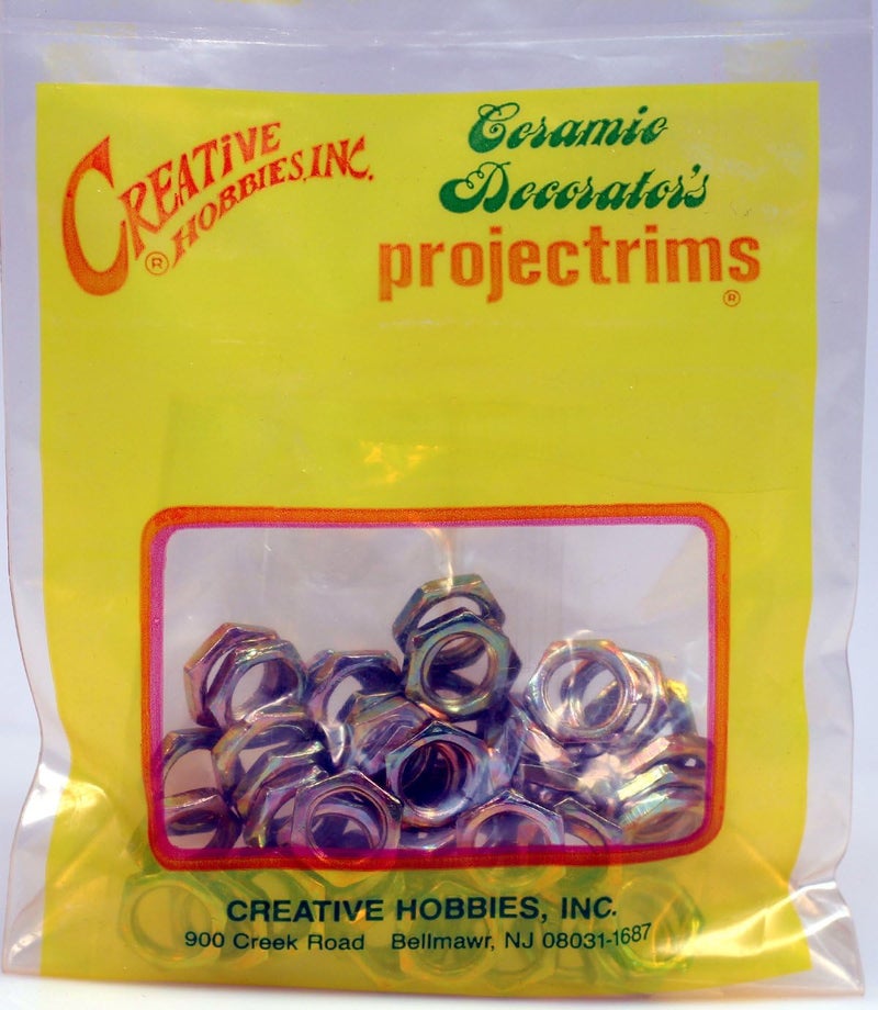 Creative Hobbies ELY233 - Steel Hex Lock Nut Fasteners - Yellow Zinc Coated, Fits 1/8IP Standard Lamp Pipe, Hardware DIY Repair Part - Pack of 50 Pieces - Image 3