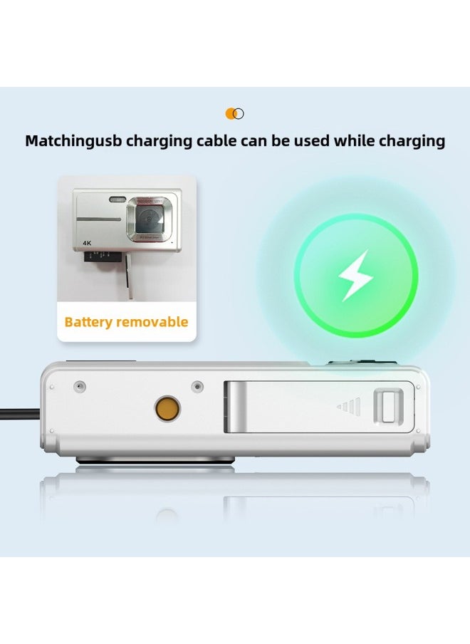 CCD Camera Student Party Cheap Old Card Camera Can Pass Mobile Phone AF Focus High Color Value Gift-Body Color:X1 Silver + 64G Memory Card + USB Card Reader + TYPE-C Adapter