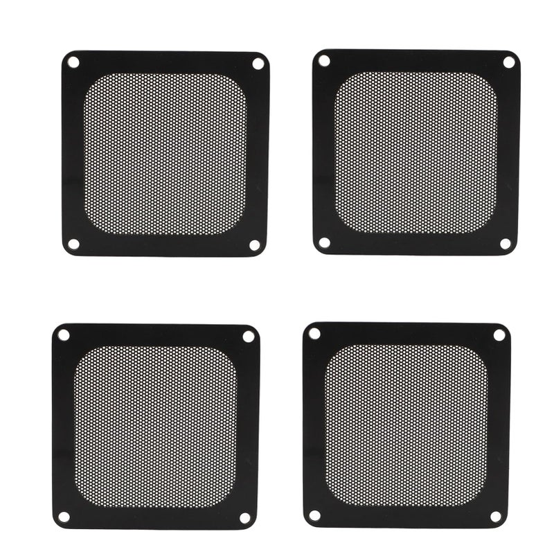 4Pcs White PC Fan Dust Filter 3.66x3.66in Easy to Replace Exhaust Vent Cooler Cover - Image 2