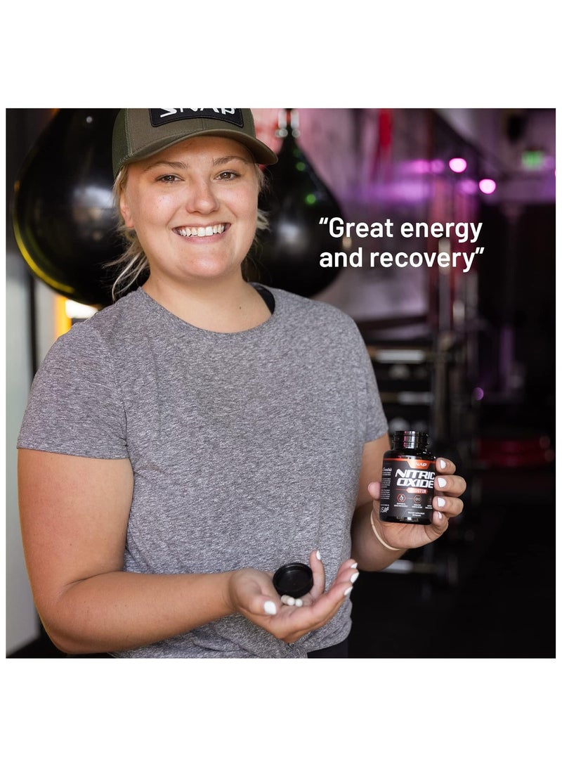 SNAP SUPPLEMENTS Nitric Oxide Booster Supports Quick Recovery† Aids Healthy Circulation† Supports Muscle Growth† Dietary Supplement 90 Capsules. - Image 4