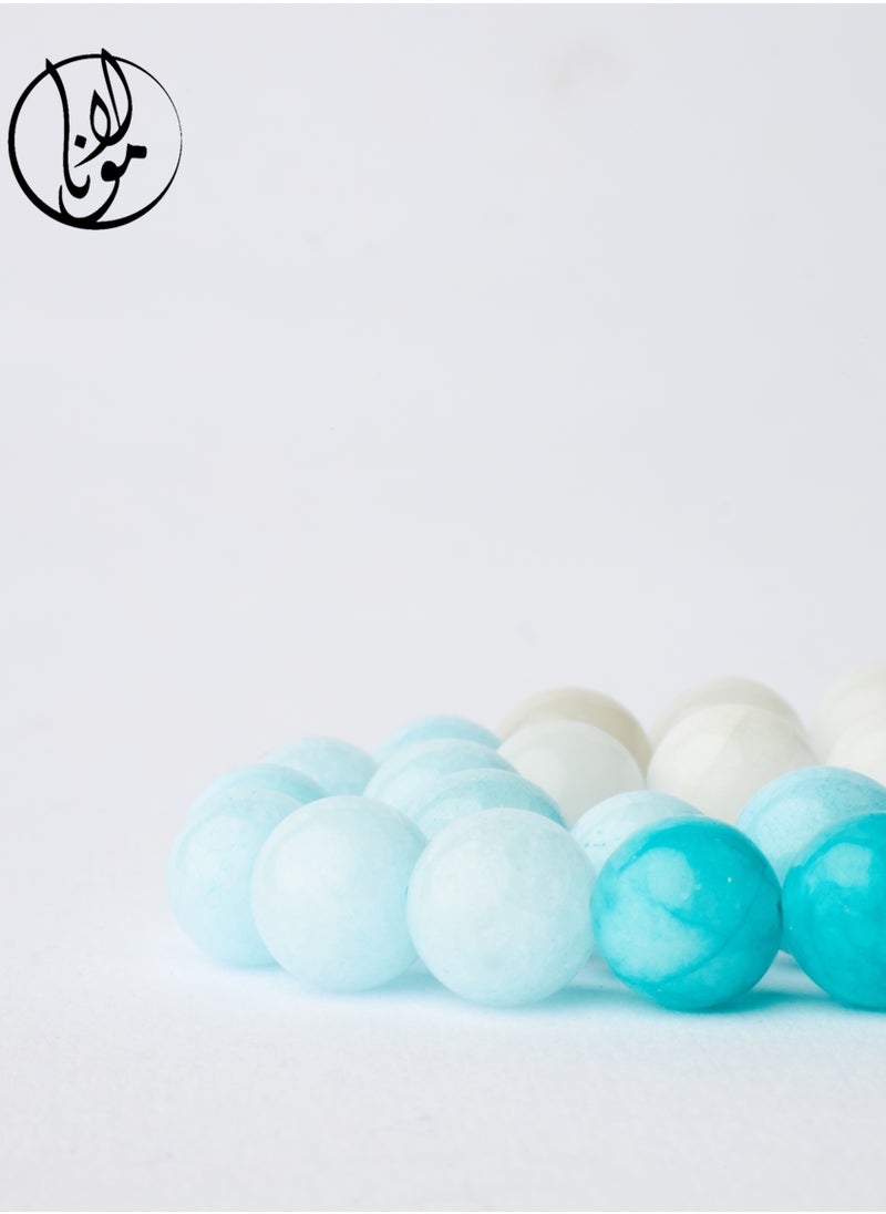 Mawlana Natural Brazilian Amazonite Stone Rosary 33 Beads 8mm  - Image 2
