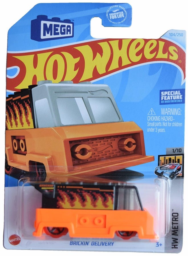 MATCHBOX سيارة ماتش بوكس هوت ويلز بريكن دليفري، HW ميترو 1/10 [برتقالي/أسود] 104/250، 30782