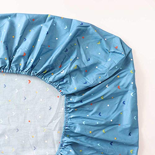 Emenpy 100% Cotton Crib Bedding Set for Baby Boys Girls,3 Pcs Baby Bed Linen Include Duvet Cover,Fitted Sheet,Pillowcase,Nursery Decoration,No Filler(Navy) - Image 4
