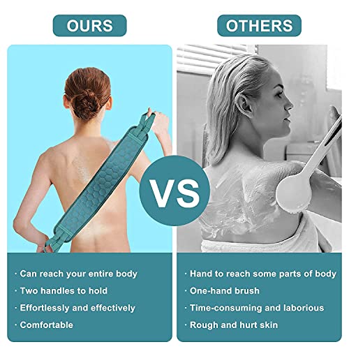 LYDL 3 Pcs Exfoliating Back Scrubber for Shower, Korean Exfoliating Gloves Mitt for Body Exfoliation, Bath Scrub Loofah Sponge, Back Brush Washer Exfoliator for Men and Women(Multicolor) - Image 5