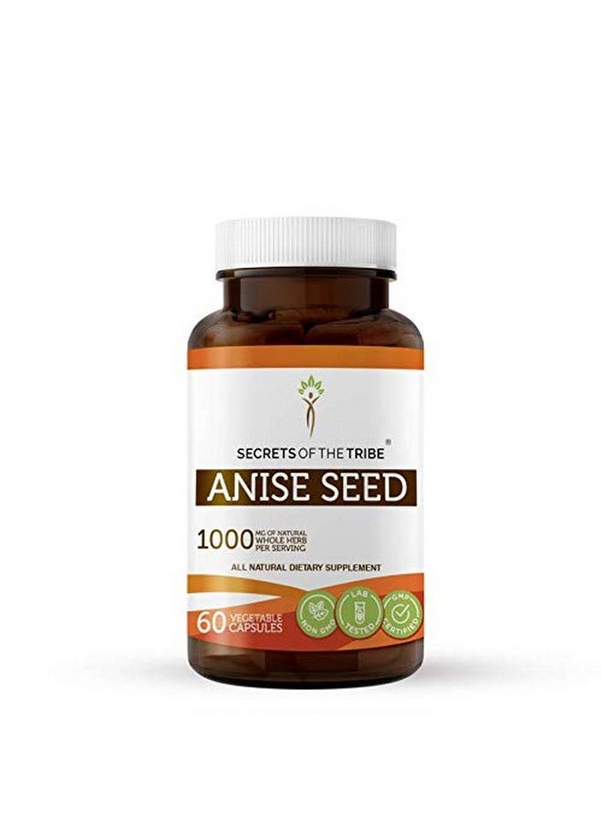 Secrets of the Tribe - Anise Seed 60 Capsules 1000 Mg Anise (Pimpinella Anisum) Dried Seed (60 Capsules) - Image 1