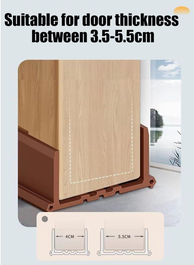 Under Door Draft Stopper,  Door Gap Sweep Seal Strip Bottom Exterior & Interior Weather Stripping Noise Blocker Door Draught Excluder, Under Door Draft Stopper Seals, Wind Breeze Noise Sound Light Dust Smell Insect Blocker for Door Window  - Image 2