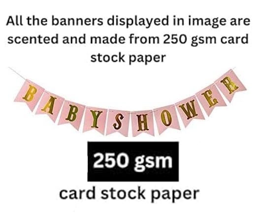 HK Balloons Baby Shower Banner Bunting Flag for Baby Shower DecorationsPink - Image 3