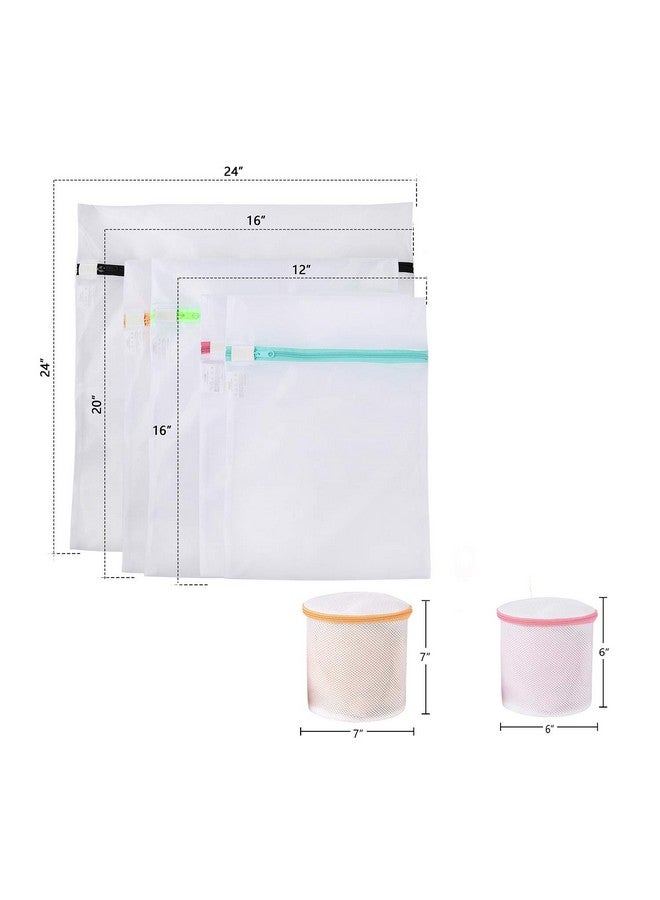 BAGAIL Laundry Bags Mesh Wash Bag for Intimates Lingerie and Delicates,7Pcs(1XL,2L,2M,2 Bra Bags) - Image 2