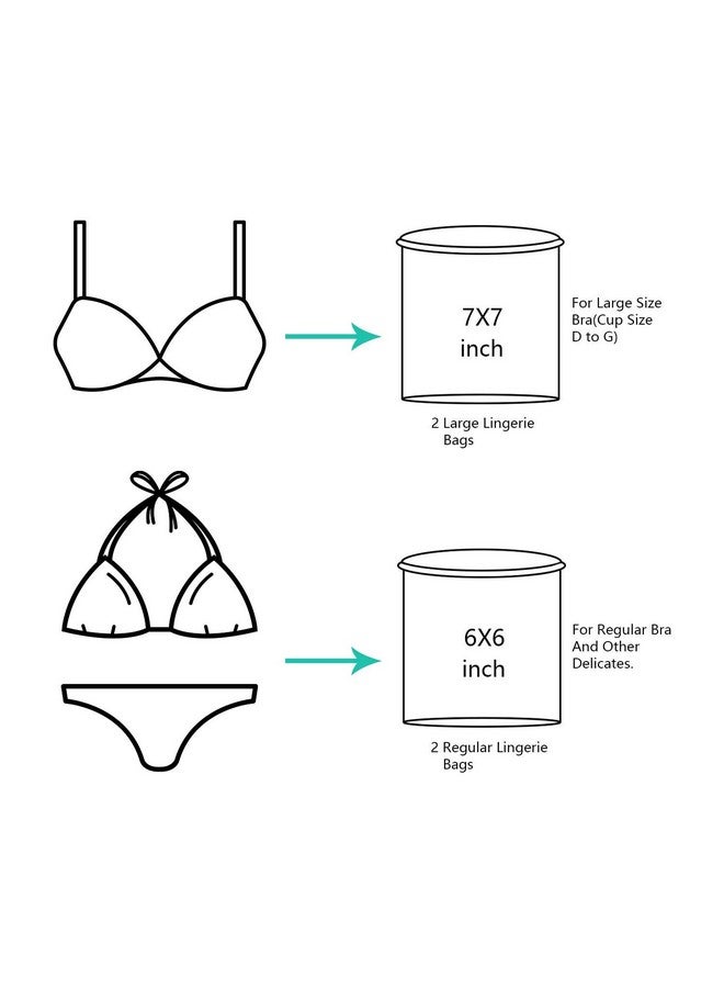 BAGAIL Laundry Bags Mesh Wash Bag for Intimates Lingerie and Delicates,7Pcs(1XL,2L,2M,2 Bra Bags) - Image 4