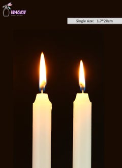 WAOKN Ten Sets Of Household Lighting Candles, Emergency Smogless Long Pole Candle, Diameter 1.7X20Cm, Can Burn For About 6 Hours  - Image 2