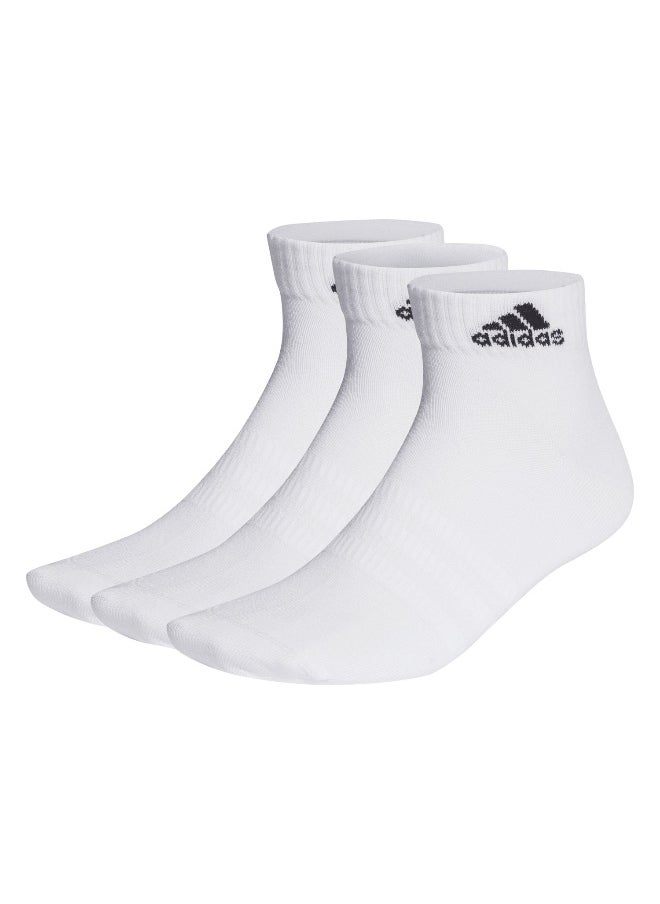 Adidas adidas thin&light sportswear 3 pair pack unisex ankle socks 