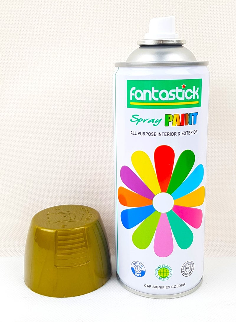Fantastick 400ml All Purpose Spray Paint Gold Colour - Image 2