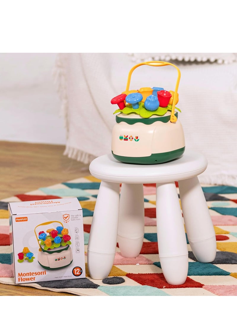 Generic - Sorting and Stacking Toy for Toddlers, Flower Garden Building Montessori Toy Set, Shape Sorting Matching Toy, Learning Educational Stacking Toy for Toddlers Boys Girls - Image 1