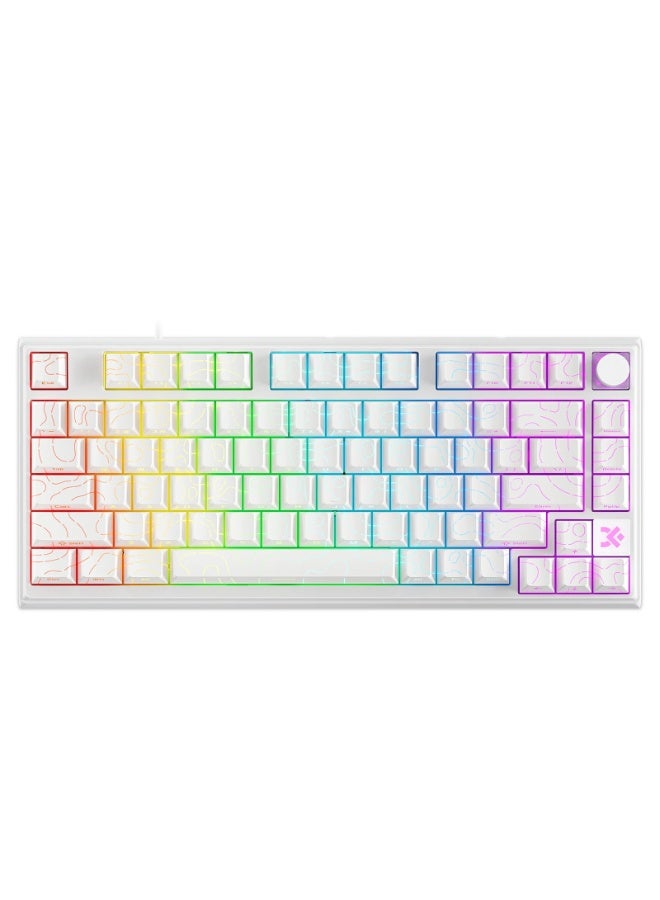 سكايلونج لوحة مفاتيح ألعاب مغناطيسية GK75 HE RGB - مفتاح مغناطيسي قابل للتبديل السريع بتأثير هول - استطلاع 8000 هرتز - معدل تشغيل سريع 0.01 مم - Image 1