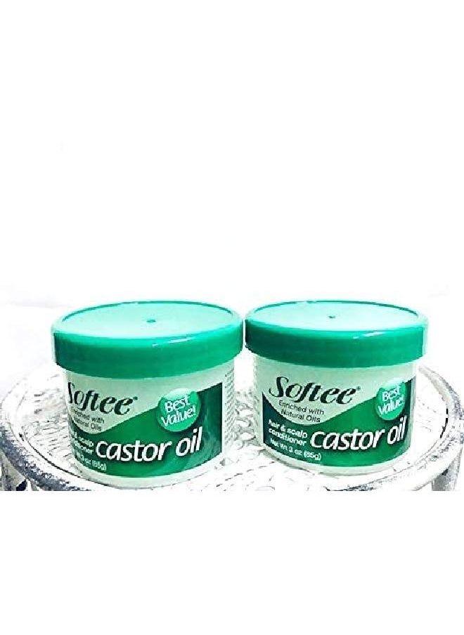 Softee Softee Softee Castor Oil Hair & Scalp Conditioner 3 Ounce White 3 Ounce  - Image 3