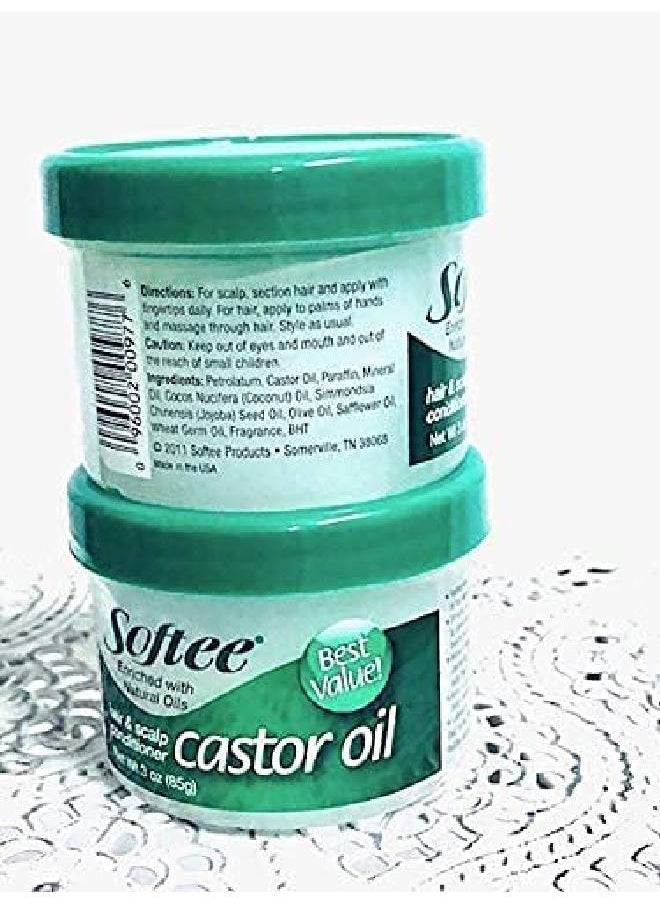 Softee Softee Softee Castor Oil Hair & Scalp Conditioner 3 Ounce White 3 Ounce  - Image 5