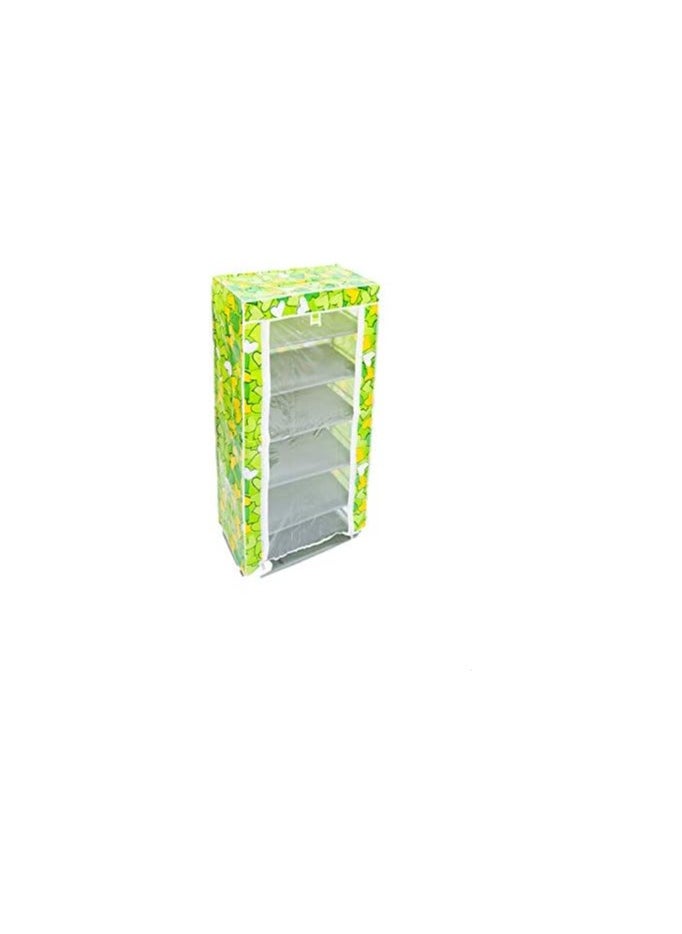Generic Momentum Shoe Rack with Plastic Cover, 6 Levels - Multi Color 