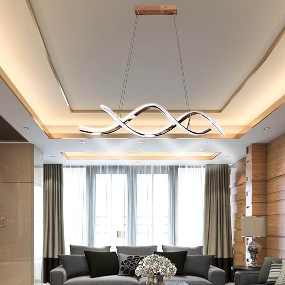 Decor chronicle Gold Chandelier for Living Room Modern, Dining Room, Hanging Lights for Living Room Smart Voice Assist (Google, Alexa), App Control (Warm White, Cold White, Natural White) - Image 2