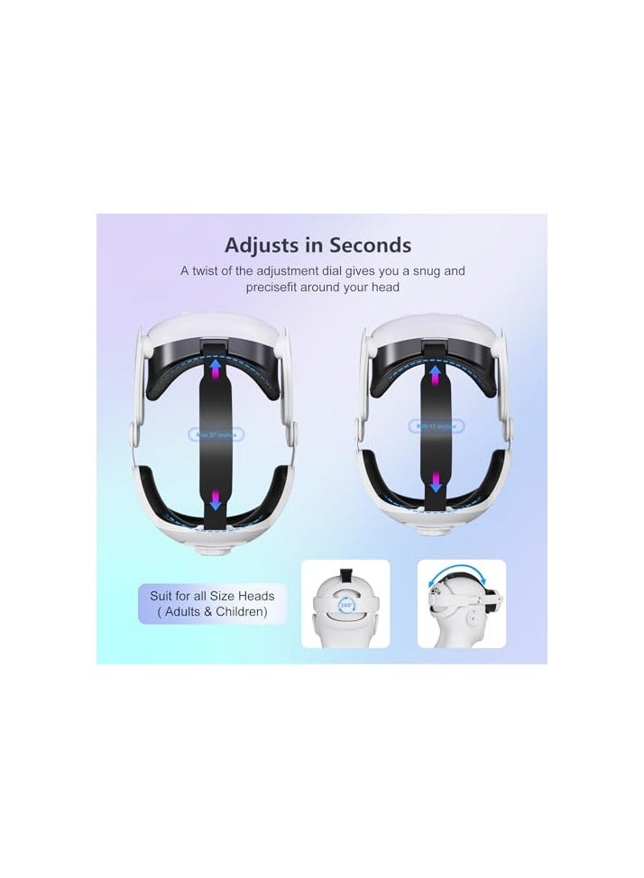 erorex Head Strap For Quest 3, Pressure-Free Elite Strap for Oculus 3 Accessories Replacement - Image 3