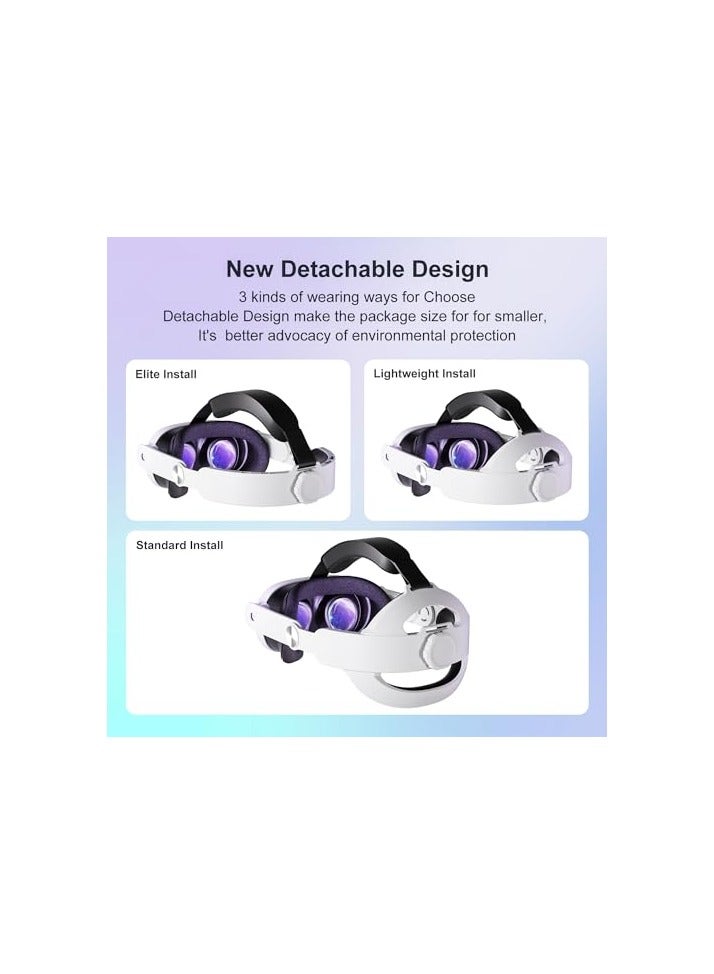 erorex Head Strap For Quest 3, Pressure-Free Elite Strap for Oculus 3 Accessories Replacement - Image 5