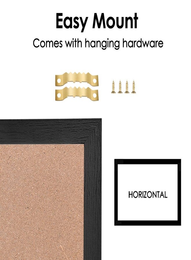Umtiti Chalkboard Calendar and Bulletin Combo Board. 13" x 17" Black Wooden Frame，Magnetic Chalkboard.Perfect for Office, Home School Message Board,HBZHB-BK3442-US - Image 3