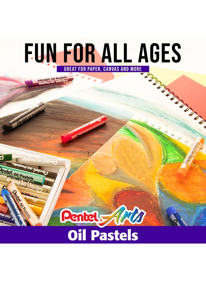 Pentel Arts Oil Pastel Set, 5/16 x 2-7/16 Inch, Assorted Colors, Set of 36 - Image 4
