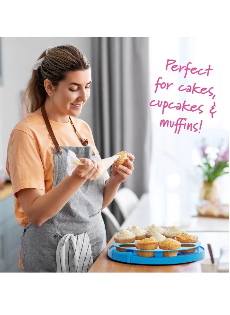Cake Cupcake Carrier with Lid and Handle Cake Stand Plate with Dome10 inch Round