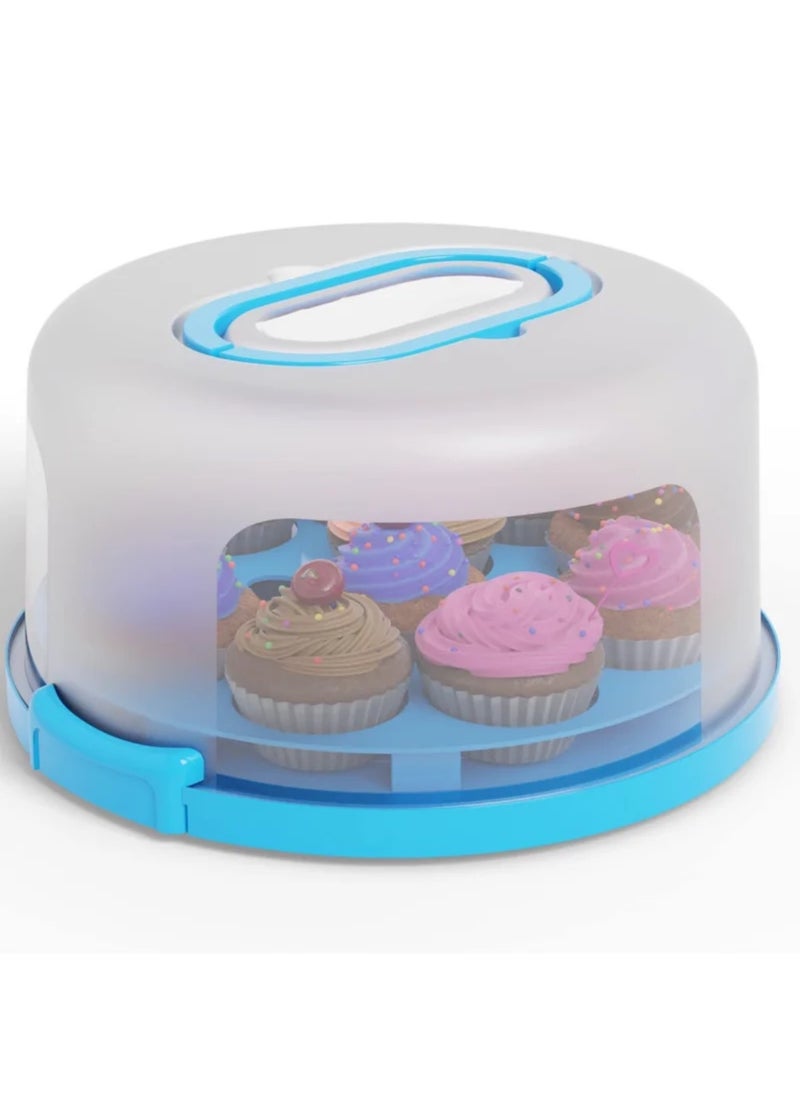 Cake Cupcake Carrier with Lid and Handle Cake Stand Plate with Dome10 inch Round