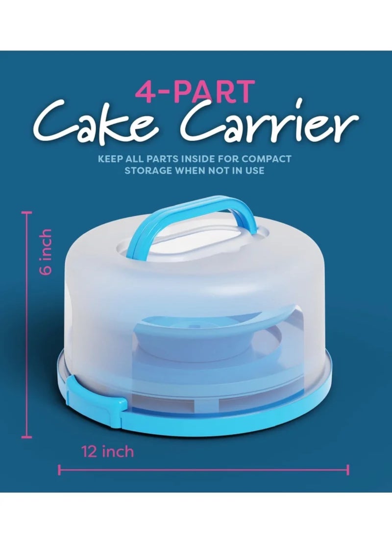 Cake Cupcake Carrier with Lid and Handle Cake Stand Plate with Dome10 inch Round