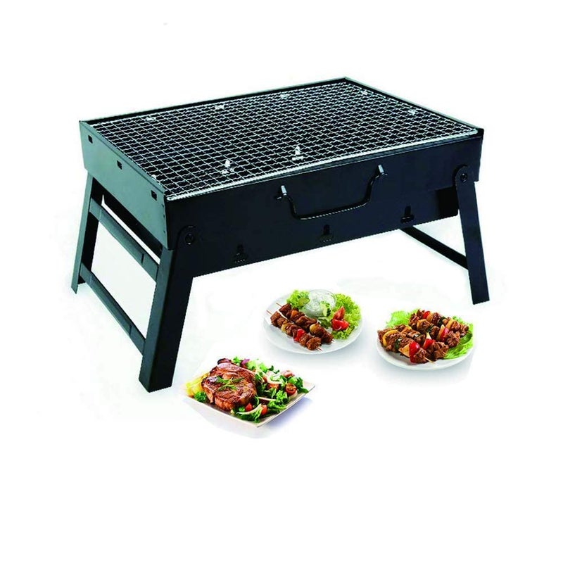 إسكدنيا موقد شواء لوميشن يعمل بالفحم، شواية قابلة للطي محمولة من الفولاذ الكربوني للنزهات والتخييم والطهي في الهواء الطلق - Image 3