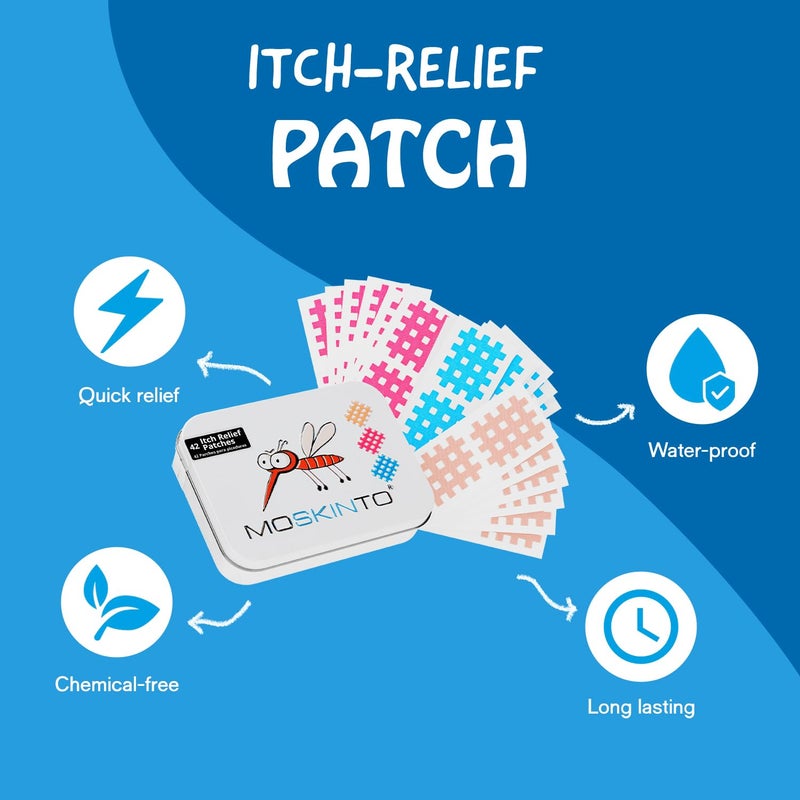 Moskinto The Original Mosquito Itch Relief Patches for Kids & Adults, Bug Bite Patches Soothe Swelling & Itching, Anti Itch Bug Bite Relief, Suction Tool Alternative, Family Pack, 42 Count - Image 3