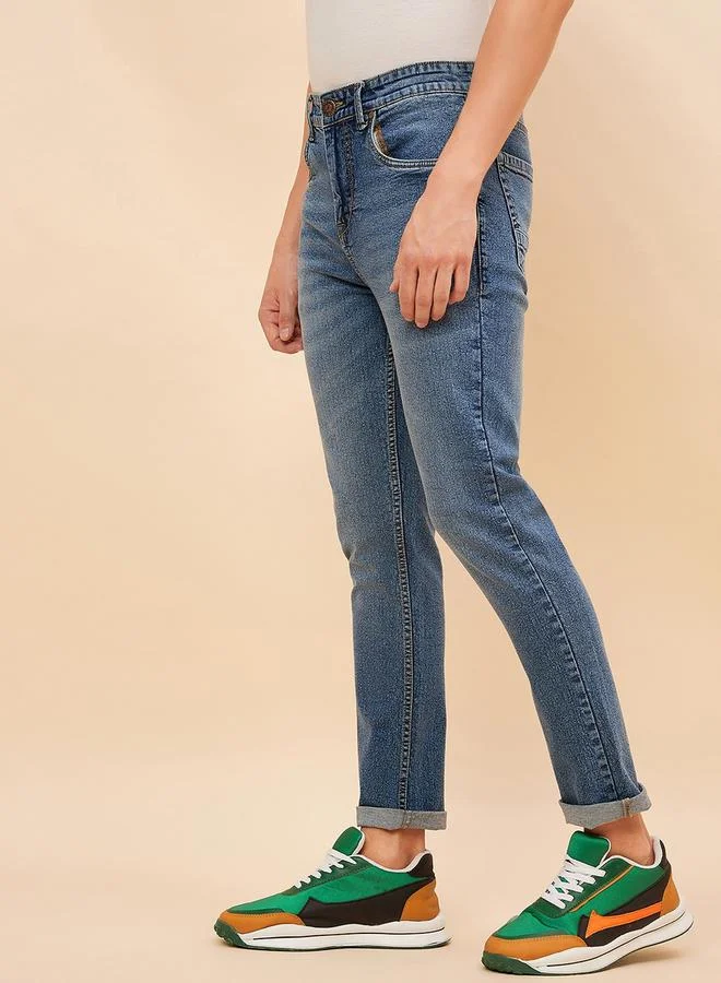 HIGH STAR HIGH STAR Mid Rise Faded Regular Fit Jeans