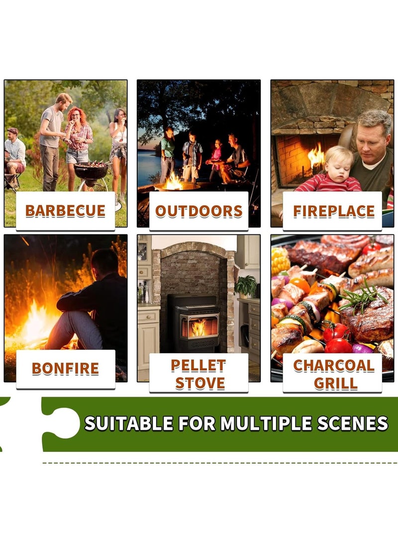 Natural Fire Starters Cubes for Grill Big Green Egg,Fire Charcoal Starter Sticks for BBQ,Fireplace,Smokers,Camping Waterproof Fire Lighter Easy to Ignite(144) - Image 5