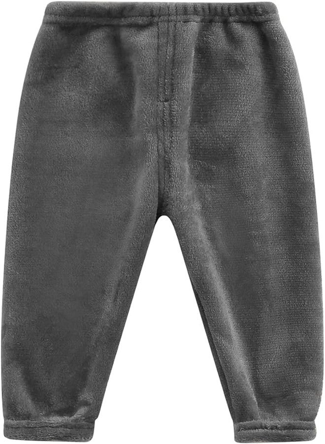 SHAPERX Winter Solid Pajama Warmer Bottom for Kids Boy and Girl's Pack of 1 Solid (8-9 Years, Grey) - Image 1