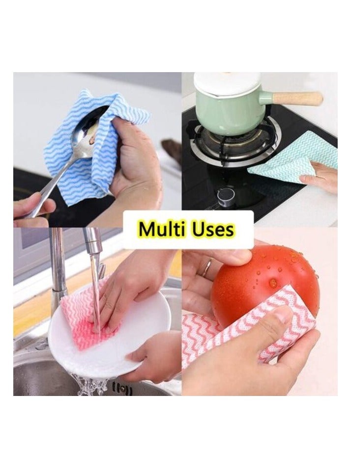 PROMASS 4Pcs Cleaning Towel Kitchen Cleaning Cloth Reusable Cleaning Cloth Cleaning Rag Roll - Image 3