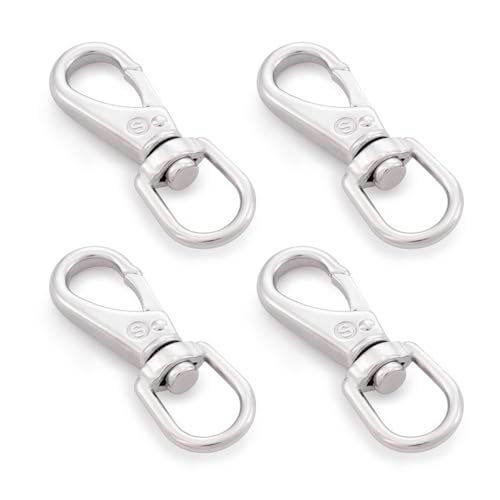 Shonan.Systems SHONAN Stainless Steel Flag Clips for Flagpole Rope- 4 Pack 3.5 Inch Swivel Snap Hook Flag Pole Clips, Diving Clips Spring Hooks for Dog leashes, Keychains, Boat Ropes, Bird Feeders - Image 5