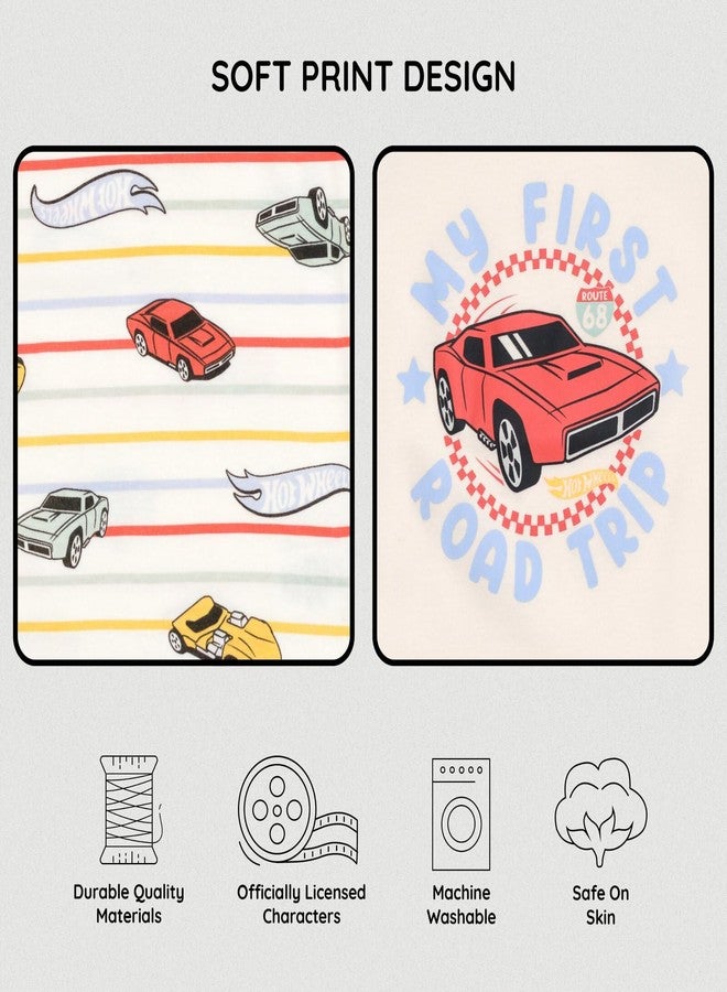 Hot Wheels Infant Baby Boys 2 Pack Rompers Beige 24 Months - Image 4