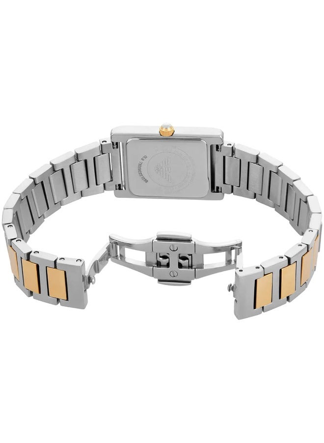 Emporio Armani Genni AR11642 Women’s Quartz Watch Mother of Pearl Multicolor Dial Two-Tone Stainless Steel 24mm - Image 3