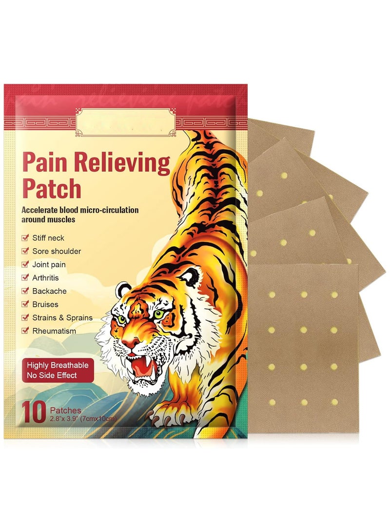 Zikra Pain Relief Patches (20 Patches), Chinese Tiger Patch, Tiger Balm for All Parts of Body, Shoulder Pain, Back Pain, Knee Pain, Arthritis Pain, Bone Pain Relief Back Pain Patch, Targeted Pain Relief - Image 1