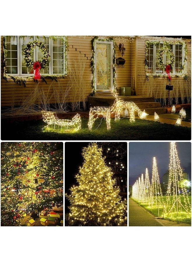 RollsTimi  LED Solar Outdoor String Lights Yellow 10 Meter - Image 5